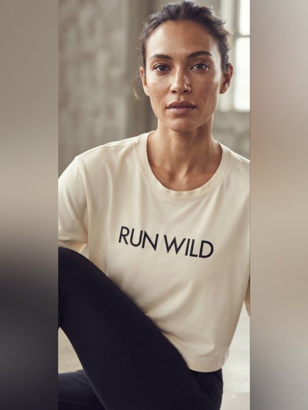 Fabletics 'Run Wild' Crop T-shirt Size XL